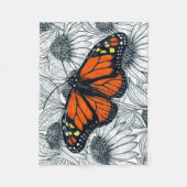 Monboogvlinder op naaldbeschermers fleece deken (Voorkant)