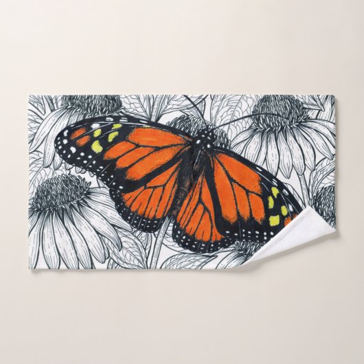 Monboogvlinder op naaldbeschermers handdoek (Handdoek)