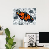 Monboogvlinder op naaldbeschermers poster (Thuiskantoor)