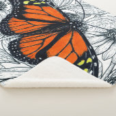 Monboogvlinder op naaldbeschermers sherpa deken (3/4)