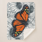 Monboogvlinder op naaldbeschermers sherpa deken (Voorkant)