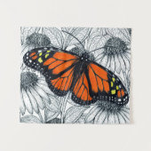 Monboogvlinder op naaldbeschermers wandkleed (Voorkant (horizontaal))