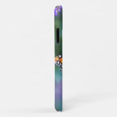 Monboogvlinder op Paarse lila ventilator Case-Mate iPhone Case (Achterkant/rechts)