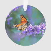 Monboogvlinder op Paarse lila ventilator Ornament (voorkant)