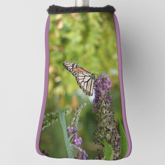 Monboogvlinder op Paarse vlinderStruik Golfheadcover (Draai 90)