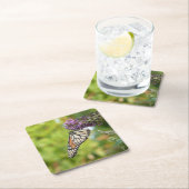 Monboogvlinder op Paarse vlinderStruik Kartonnen Onderzetters (Insitu)