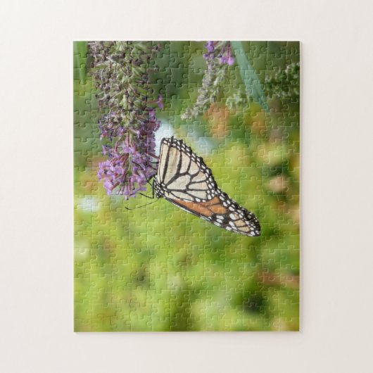 Monboogvlinder op Paarse vlinderStruik Legpuzzel (Verticaal)