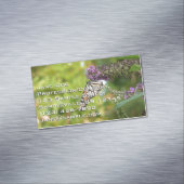 Monboogvlinder op Paarse vlinderStruik Magnetisch Visitekaartje (Voorbeeld)