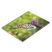 Monboogvlinder op Paarse vlinderStruik Notitieboek (Linkerzijde)