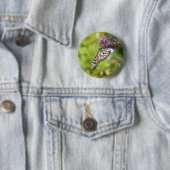 Monboogvlinder op Paarse vlinderStruik Ronde Button 5,7 Cm (In situ)