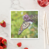 Monboogvlinder op Paarse vlinderStruik Servet (Insitu)