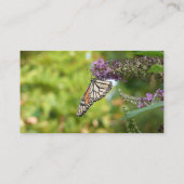 Monboogvlinder op Paarse vlinderStruik Visitekaartje (Achterkant)