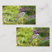 Monboogvlinder op Paarse vlinderStruik Visitekaartje (Voorkant / Achterkant)