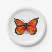 Monboogvlinder op papieren Borden Papieren Bordje (Voorkant)