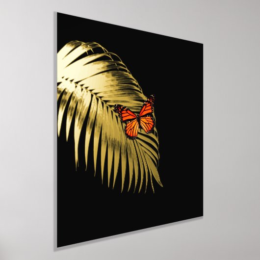 Monboogvlinder op Prints van de Golden Palm-Folie (Laagn)