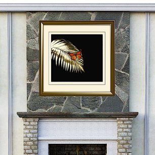 Monboogvlinder op Prints van de Golden Palm-Folie