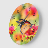 Monboogvlinder op rode en gele bloem grote klok (Hoek)