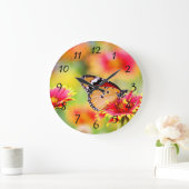 Monboogvlinder op rode en gele bloem grote klok (Huis)