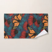 Monboogvlinder op rode naaldbomen bad handdoek (Handdoek)