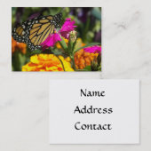 Monboogvlinder op roze marigold-visitekaartjes visitekaartje (Voorkant / Achterkant)