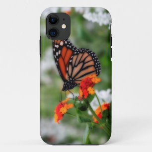 Monboogvlinder op Sinaasappel en rode lantana Case-Mate iPhone Case