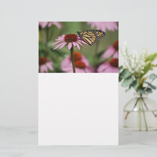 Monboogvlinder op ventilator briefpapier (Staand voorkant)