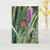 Monboogvlinder op wilde bloemen kaart (Gele Bloem)