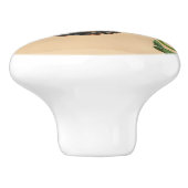 Monboogvlinder Paarse Veerlentes-Natuur Keramische Knop (Zijkant)