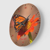 Monboogvlinder personaliseren op tithonia-bloem grote klok (Hoek)