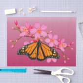 Monboogvlinder roze rode treefpapierschotel tissuepapier (Craft)