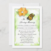 Monboogvlinder ter nagedachtenis van uw Hartelijk  Bedankkaart (Voorkant)