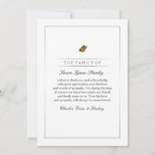 Monboogvlinder ter nagedachtenis van uw Hartelijk  Bedankkaart (Achterkant)