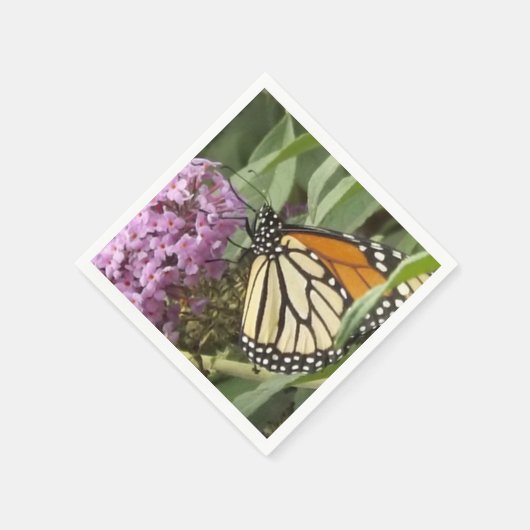 Monboogvlinder van luiers van wilde bloemen servet (Hoek)