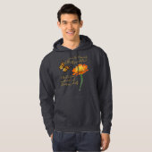 Monboogvlinder, Zinnia flower, Hoodie (Voorkant volledig)