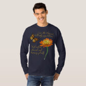 Monboogvlinder, Zinnia flower, T-shirt (Voorkant volledig)
