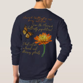 Monboogvlinder, Zinnia flower, T-shirt (Achterkant)