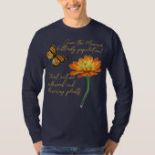 Monboogvlinder, Zinnia flower, T-shirt (Voorkant)