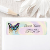 Monboogvlinderfolie vleugels modern labo etiket (Insitu)