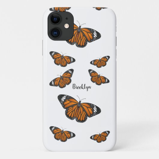 Monboogvlinderillustratie cartoon Case-Mate iPhone case (Achterkant)