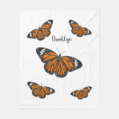 Monboogvlinderillustratie cartoon fleece deken (Voorkant)