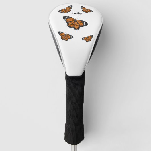 Monboogvlinderillustratie cartoon golfheadcover (Voorkant)