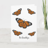 Monboogvlinderillustratie cartoon kaart (Voorkant)