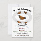 Monboogvlinderillustratie cartoon kaart (Voorkant)