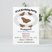 Monboogvlinderillustratie cartoon kaart (Staand voorkant)