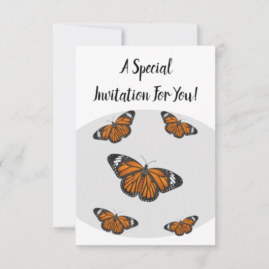 Monboogvlinderillustratie cartoon kaart (Achterkant)