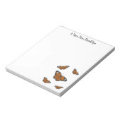 Monboogvlinderillustratie cartoon notitieblok (Linkerzijde)