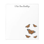 Monboogvlinderillustratie cartoon notitieblok (Voorkant)