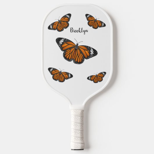 Monboogvlinderillustratie cartoon pickleball paddle (Voorkant)