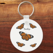 Monboogvlinderillustratie cartoon sleutelhanger (Voorkant)