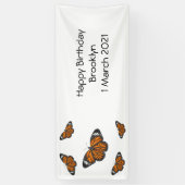 Monboogvlinderillustratie cartoon spandoek (Verticaal)